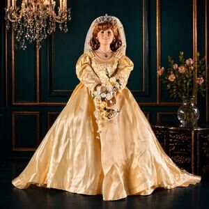 Danbury Mint 1986 Princess Sarah Bride Doll the Royal Wedding Fergie Porcelain